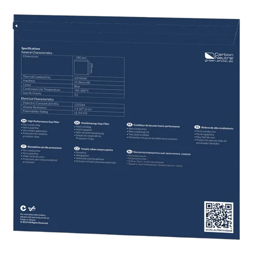 Arctic Cooling Pad Thermique - 290 x 290 x 0,5 mm
