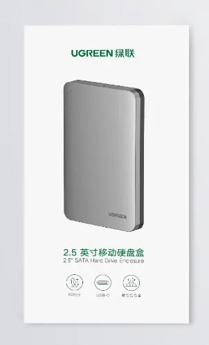UGREEN USB-C 3.1 Gen 2 vers USB-C pour HDD et SSD - 2.5"SATA - 6To - 0.50m - Gris, vue 2