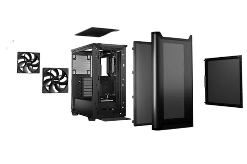 be quiet! PURE BASE 501 Airflow Window Black - MT/Sans Alim/ATX, vue 4