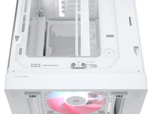 Corsair FRAME 4000D LCD RS ARGB Blanc - MT/Sans Alim/E-ATX, vue 10