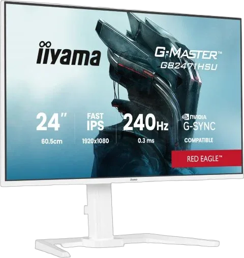 Iiyama GB2471HSU-W1 - 24" FHD 240Hz Fast IPS 0.3ms Pivot G-Sync