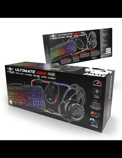 Spirit Of Gamer 4 en 1 Ultimate 300 - Clavier/Souris/Tapis/Casque, vue 2