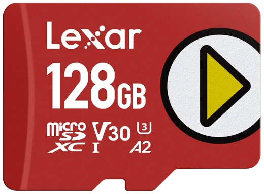Lexar Micro SDXC 128Go Class 10 U3 V30 A2 LMSPLAY128G-BNSNG, vue 3