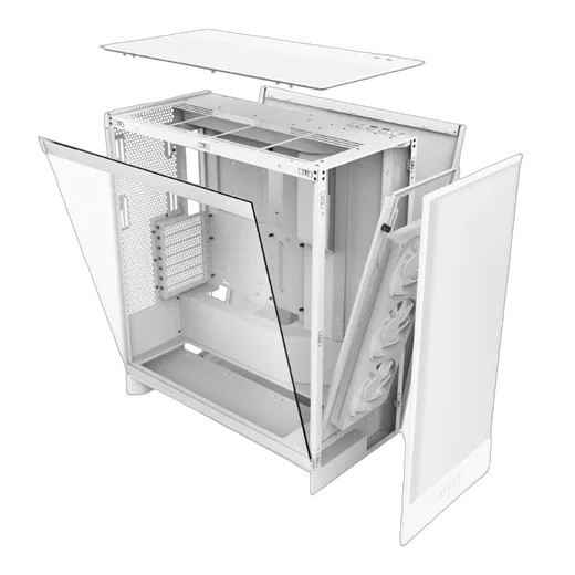 NZXT H7 Flow Blanc - MT/Sans Alim/E-ATX, vue 2
