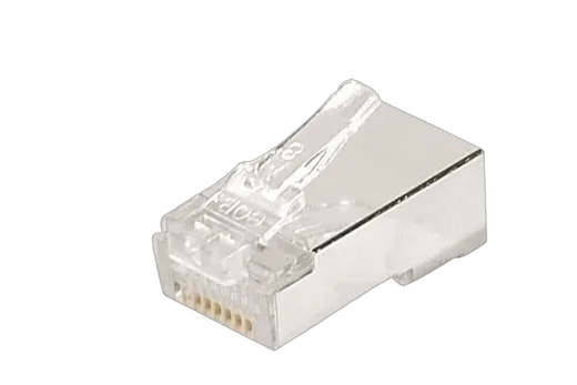 Connecteur à sertir 8P8C RJ45 CAT5e STP peigne séparé pour monobrin - lot de 10, vue 1