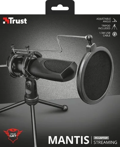 Trust Microphone Streaming Mantis - Noir/USB/Trépied, vue 5