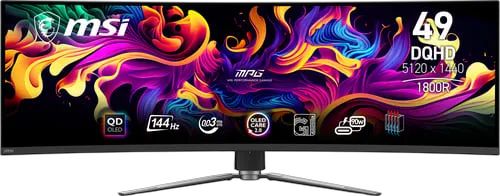 MSI MPG 491CQP - 49" CURVE OLED Dual QHD 144Hz 0.03ms HDR Adaptive Sync