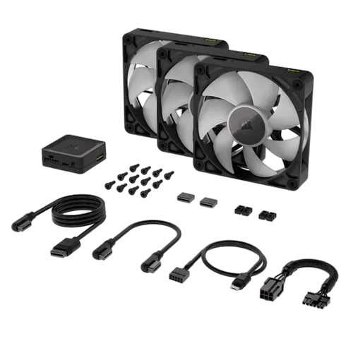 Corsair iCUE LINK RX120 RGB Triple kit - Noir, vue 3
