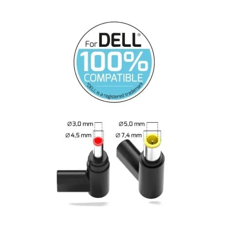 Port Alimentation secteur GaN 100W pour Dell - 2 embouts