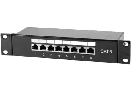 Panneau de Brassage Cat.6 FTP 8 ports 10" 1U, vue 1