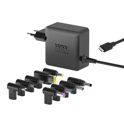 Port Alimentation secteur Universelle GaN 100W - USB-C - 9 embouts