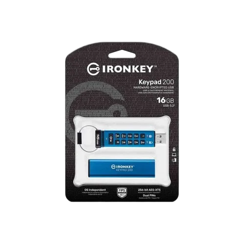 Kingston 16GB IRONKEY KEYPAD 200 AES-256, vue 3