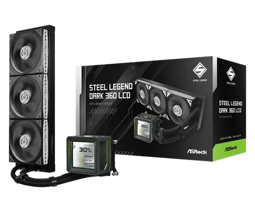 ASRock STEEL LEGEND DARK 360 LCD - 360mm - Noir