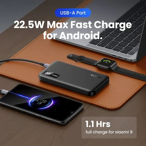 UGREEN USB-C + USB-A - 2 ports - 10000mAh - 20W - Noir, vue 4