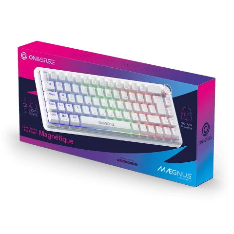 Oniverse Maegnus 65% - Magnétique - Filaire - RGB - Blanc