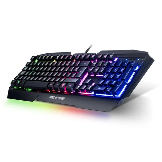 Spirit Of Gamer PRO-K5 - Membrane - Filaire - RGB - Noir