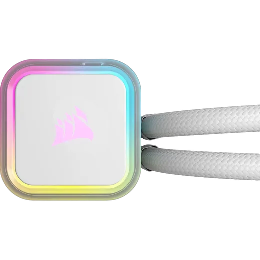 Corsair iCUE H100i RGB ELITE Liquid CPU Cooler - 240mm - Blanc