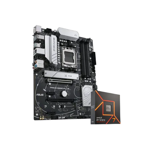 Asus Bundle Asus PRIME B650-PLUS ATX + R7 7700X AM5, vue 1