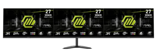 3 x MAG 27" QHD/240Hz/FreeSync Premium + Support#