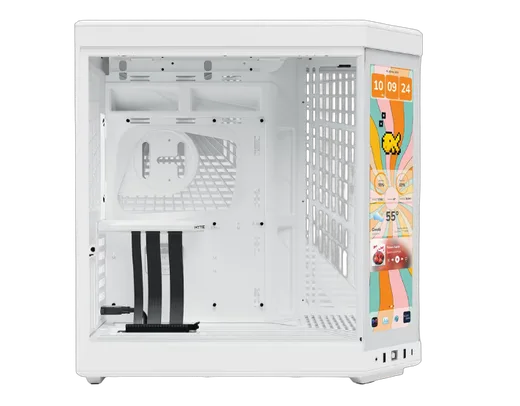 Hyte Y70 Touch Infinite Blanc - MT/Sans Alim/ATX, vue 3