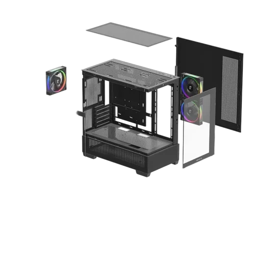 Deepcool CG380 3F Noir - MT/Sans Alim/mATX, vue 10