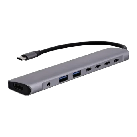 T'nB iClick Hub USB-C - 8 ports - Gris, vue 5
