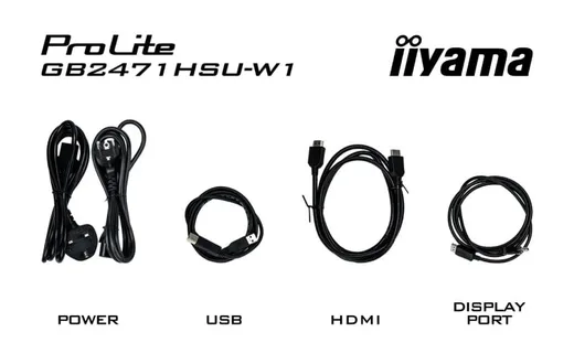 Iiyama GB2471HSU-W1 - 24" FHD 240Hz Fast IPS 0.3ms Pivot G-Sync, vue 12
