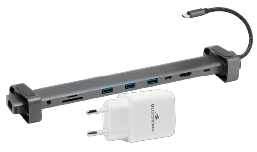 Bluestork HUB USB-C 10 ports + Chargeur USB-C GaN 20W