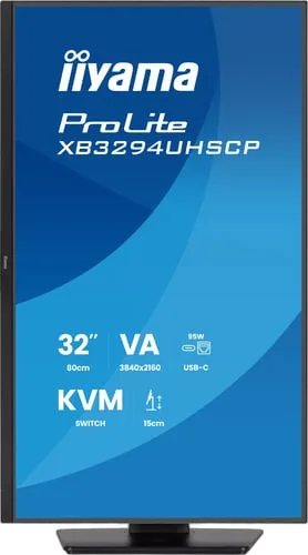 Iiyama Prolite XB3294UHSCP-B1 - 31,5" 4K 60Hz VA 2ms Pivot Adaptive Sync FreeSync, vue 3