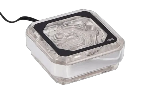 Alphacool Eisblock XPX Aurora CPU - Acryl Chrome/Blanc RGB, vue 4
