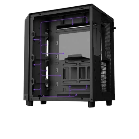 NZXT H6 Flow RGB Noir - MT/Sans alim/ATX, vue 15