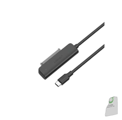 UGREEN Adaptateur pour disque dur USB-C 3.1 vers SATA - 2.5" - 6To - HDD/SSD - 0.5m - Noir, vue 2