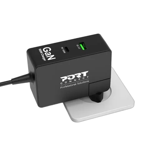 Port Chargeur international GaN USB-C 100W - 2 ports - Noir, vue 3