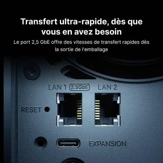 Synology DS725+ - 2 baies, vue 8
