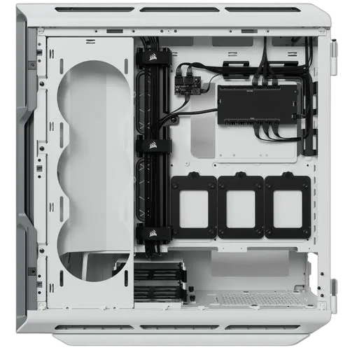 Corsair iCUE 5000T Midi-Tower, RGB, Tempered Glass - weiÃŸ, vue 5