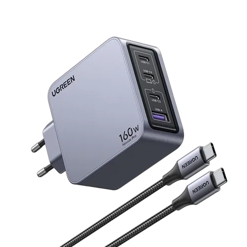 UGREEN Chargeur secteur 160W 4 ports + Câble USB-C - 1,5m, vue 2