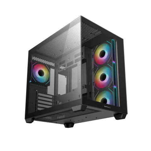 Deepcool CG530 4F Noir - MT/Sans Alim/ATX + MYSTIQUE 360 ARGB - Noir - 360mm, vue 4