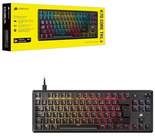 Corsair K70 Core TKL - Mécanique - Filaire - RGB - Noir, vue 4