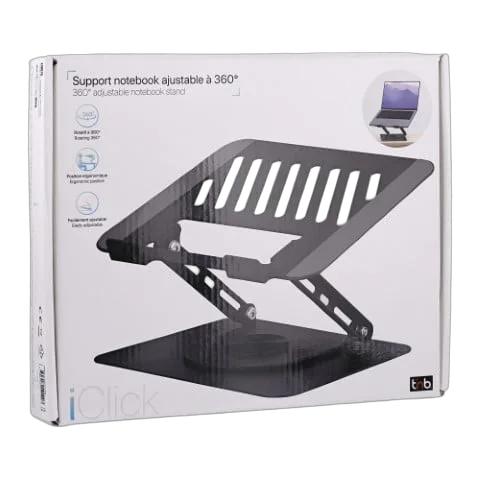 T'nB iClick Support notebook - Gris, vue 2