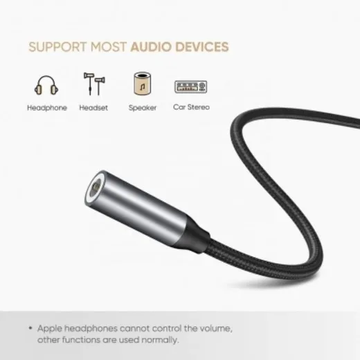 Connectland Câble USB-C vers Jack 3.5mm mâle/femelle