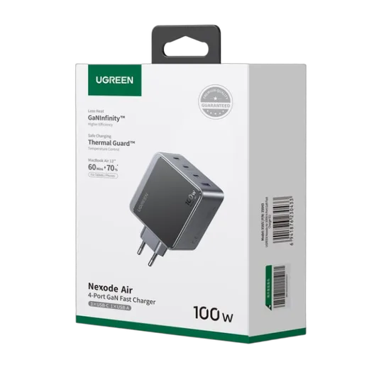 UGREEN Chargeur secteur Nexode S 100W 4 ports - USB-A + 3xUSB-C - Gris