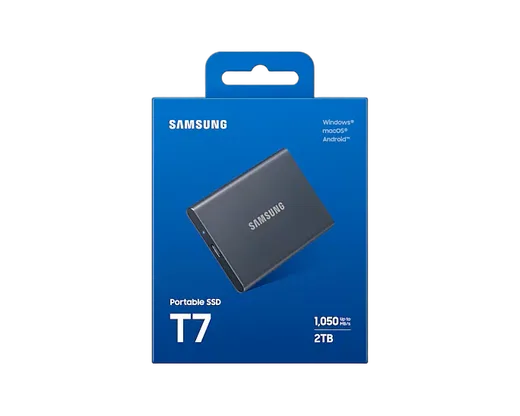 Samsung T7 USB 3.2 2 To Gris, vue 2