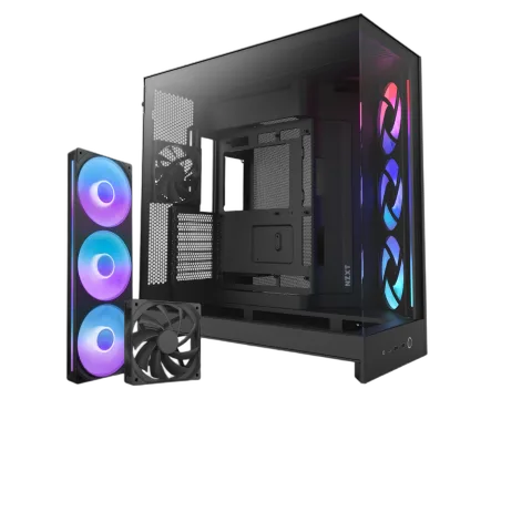 NZXT H9 Flow RGB Noir - MT/Sans Alim/E-ATX, vue 9