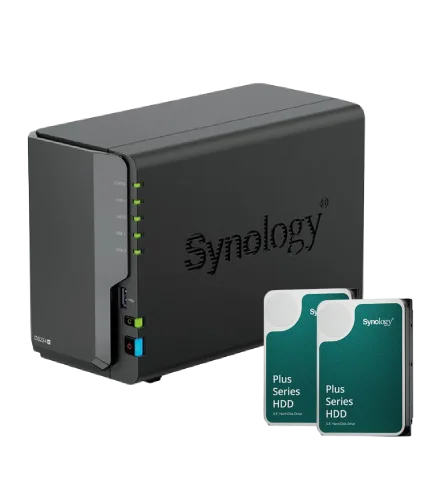 Synology DS224+ - 2 Baies avec 2 Disques de 4 To