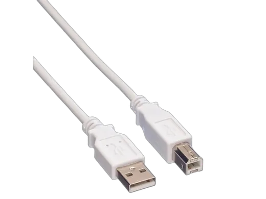 VALUE Câble USB-A 2.0 vers USB-B mâle/mâle- 1,8m - Blanc, vue 3