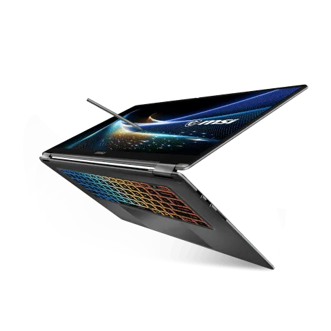 MSI Prestige N16 Flip AI+ C1XMT-003FRY - 16" OLED 2.8K Tactile RTX Spark N1X 32Go 1To W11P, vue 16