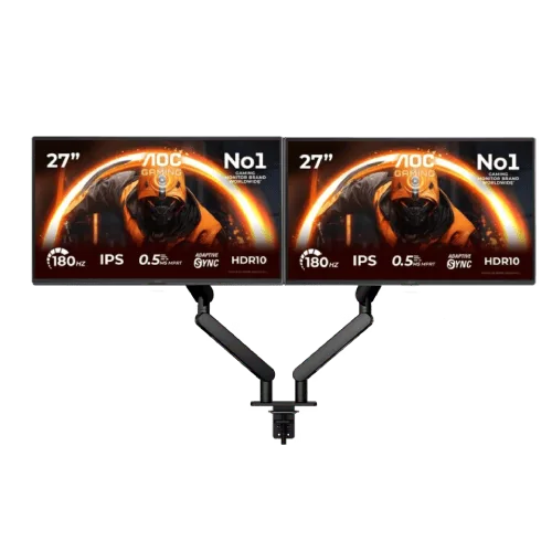 AOC 2 x 27G50F 27" FHD 180Hz IPS 0.5ms G-Sync + Double Bras, vue 1