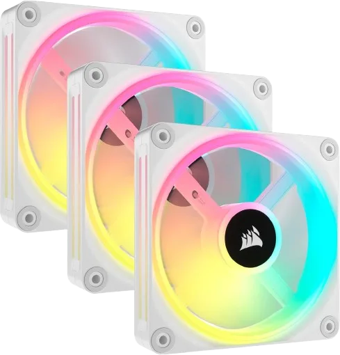 Corsair iCUE LINK LX120R RGB Triple Pack Blanc, vue 1