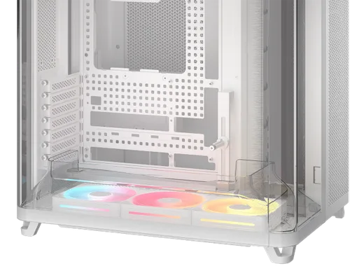 Corsair Air 5400 LX-R RGB Link Blanc - MT/Sans Alim/E-ATX, vue 7