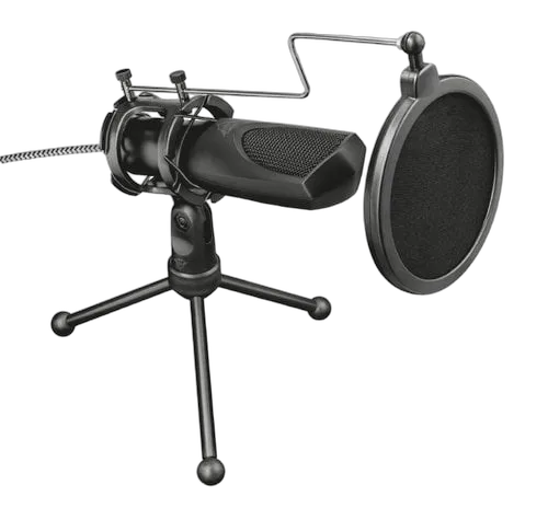 Trust Microphone Streaming Mantis - Noir/USB/Trépied